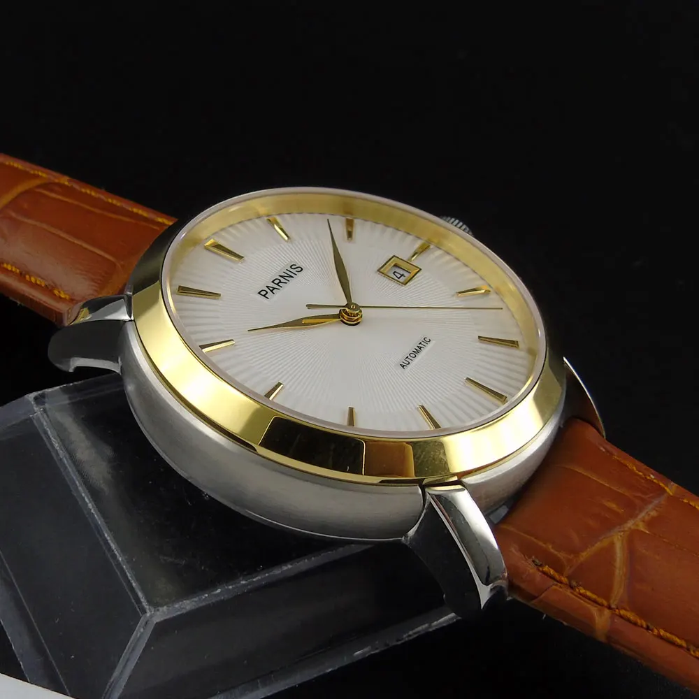 Подарки на день Святого Валентина романтические мужские часы parnis с белым