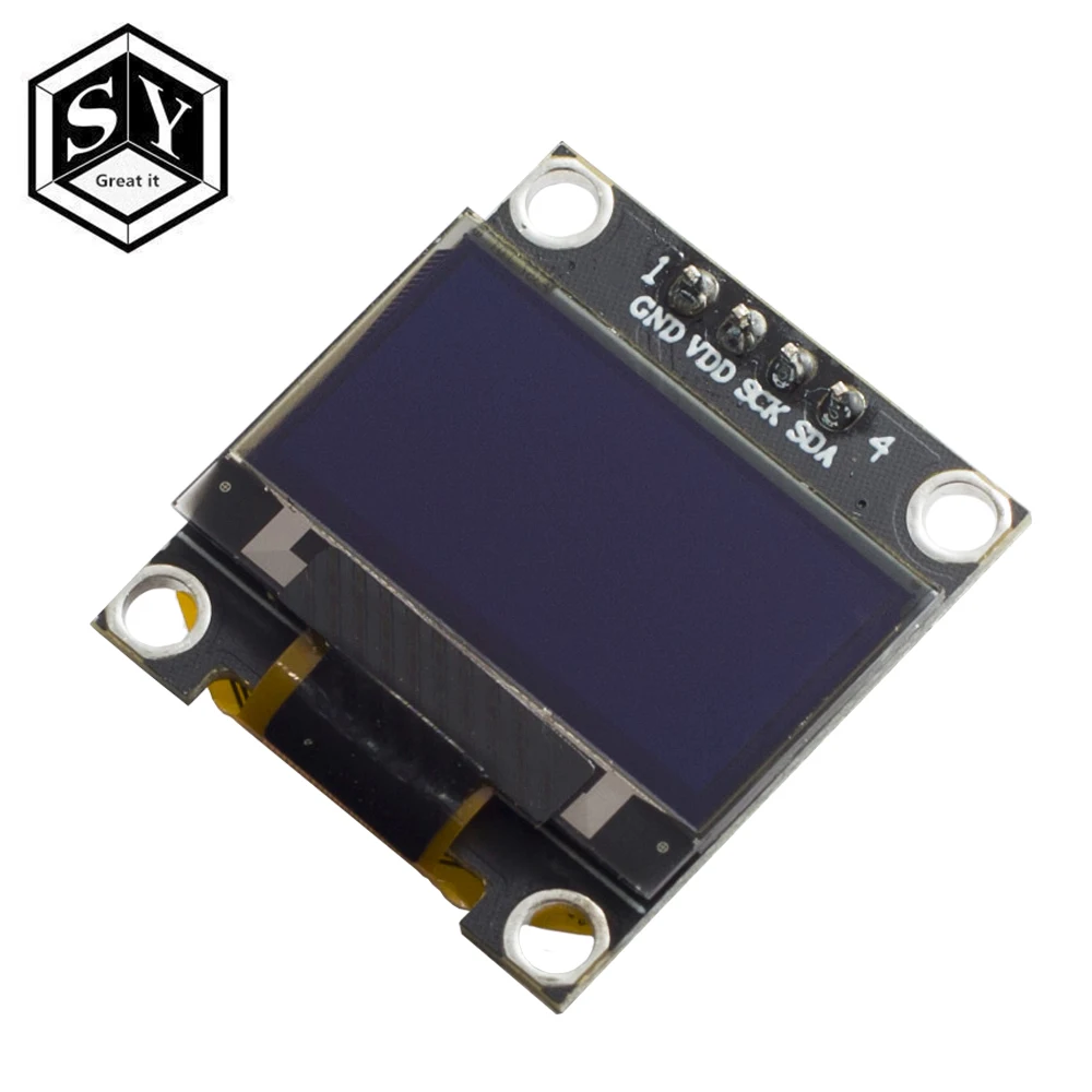 0,96 дюймов IIC Серийный белый OLED дисплей модуль 128X64 IEC SSD1306 12864 плата с ЖК-экраном GND VCC SCL SDA 0,9" для Arduino черный