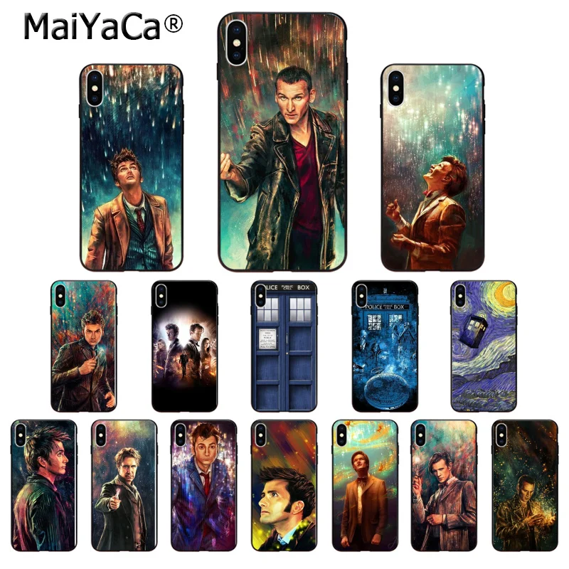 MaiYaCa Doctor who Art Tardis Box TPU Мягкий силиконовый чехол для телефона Apple iPhone 8 7 6 6S Plus X XS MAX 5 5S