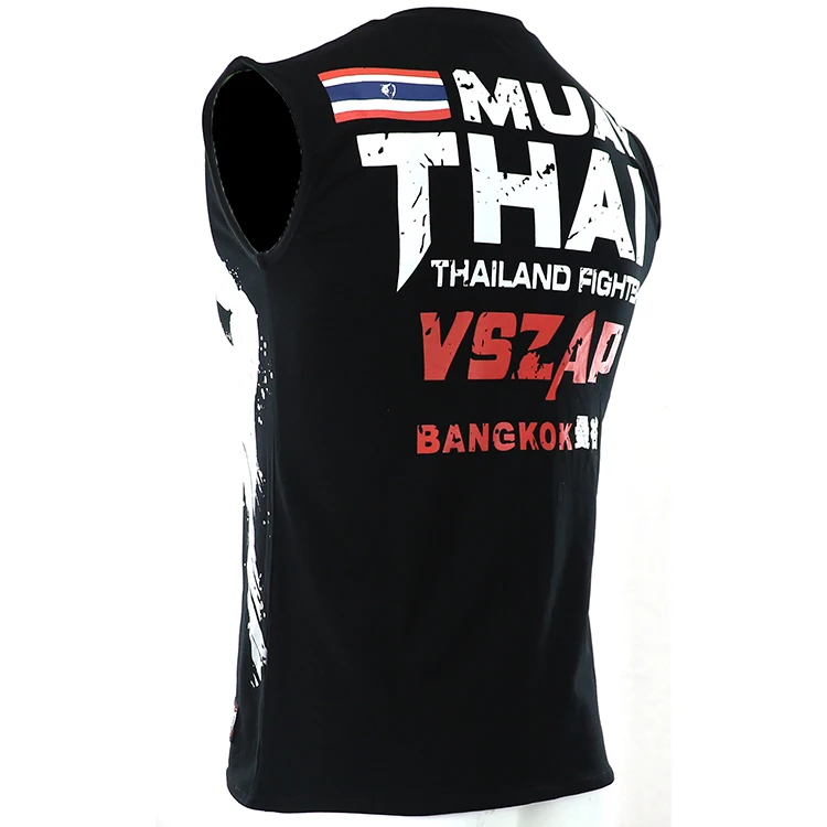 Фото VSZAP MUAY THAI Play для тайского бокса, фитнеса, борьбы, без рукавов, жилет для спортивных тренировок, борьбы с сандой для мальчиков №4