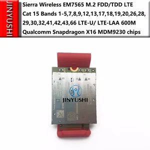 Sierra Wireless EM7565, 100% новый и оригинальный, без подделки, M.2 FDDTDD, 4G-фотоэлемент, фотоэлемент, cat, 12 полос, Qualcomm Snapdragon X16