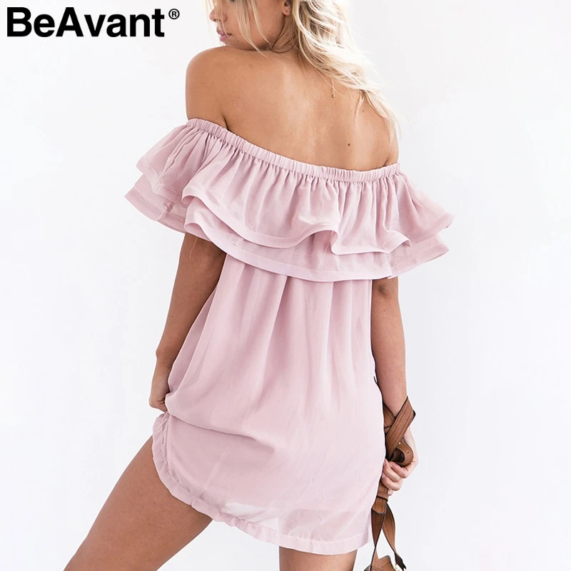 Женское Короткое Шифоновое Платье BeAvant повседневное пляжное платье с открытыми