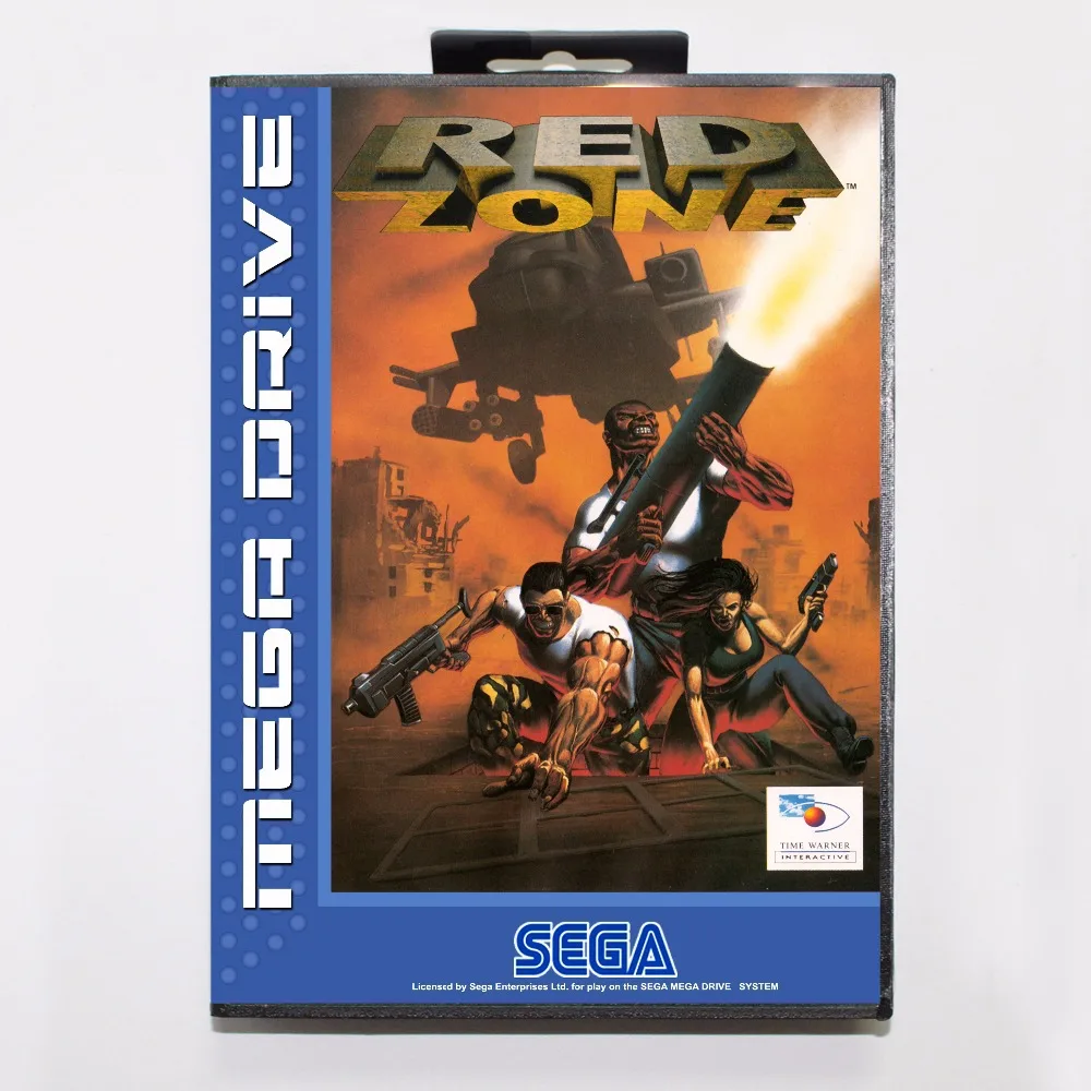 Игровой Картридж Red Zone 16 бит игровая карта MD с розничной коробкой для Sega Mega Drive