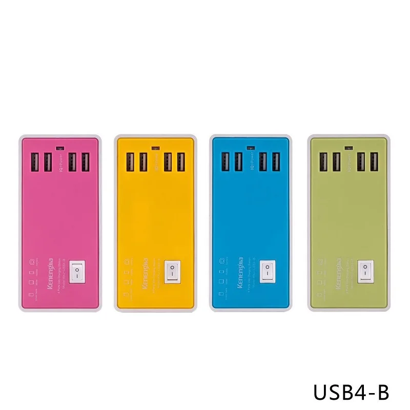 5V 4A быстрой зарядки 4USB Порты и разъёмы розетки универсальный USB Мощность полосы в