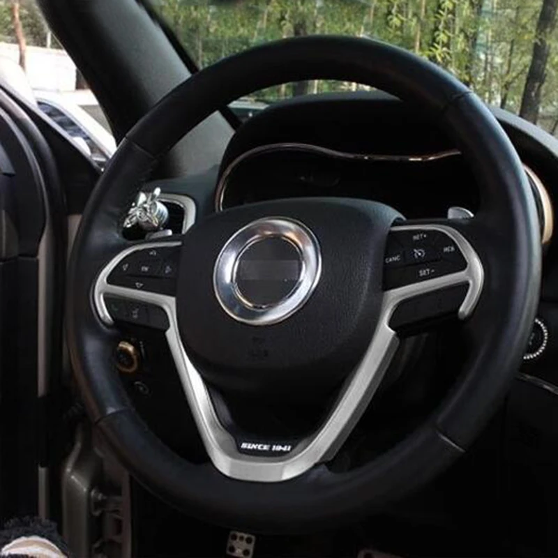 Хромированная внутренняя U образная оправа рулевого колеса обшивка для Jeep Grand