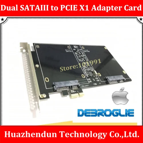 Новый DEBROGLIE FLY ваш SSD двойной SATAIII к PCI-E X1 SSD карта с M3 Screw-8pcs высокоскоростной