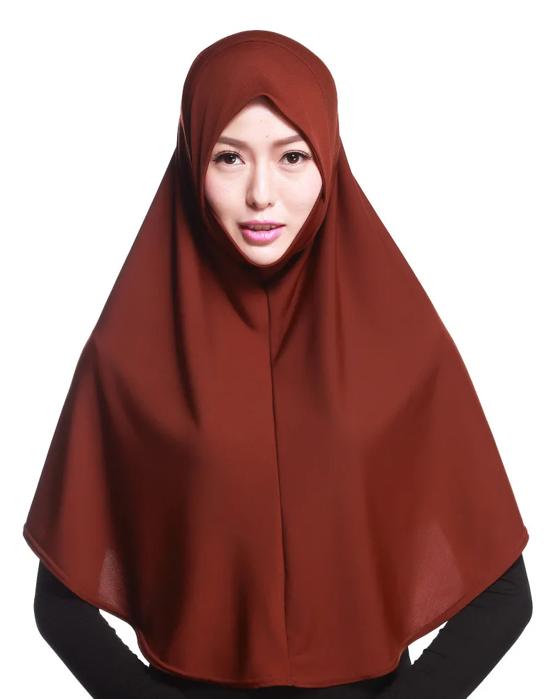 Модный хрустальный Конопляный мусульманский хиджаб niqab мусульманский головной убор малазийский Хиджаб Шапки головной платок hoofddoek moslima BHS101 - Цвет: Coffee