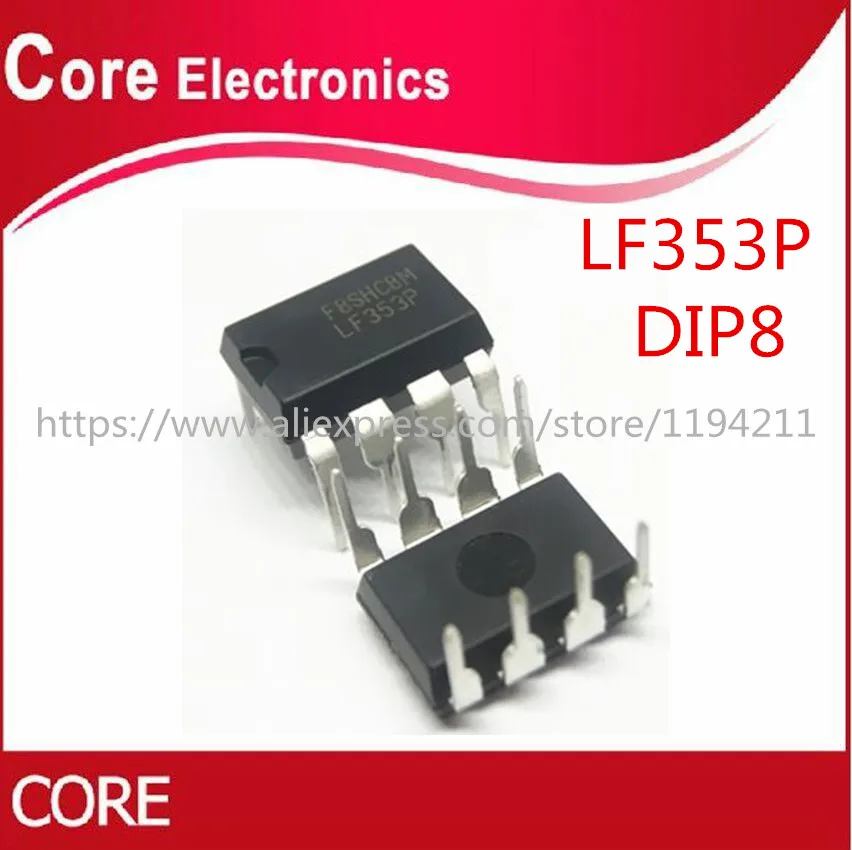 500 шт. LF353N DIPP8 JFET INPUT двойной операционный усилитель LF353 DIP|Интегральные схемы| |