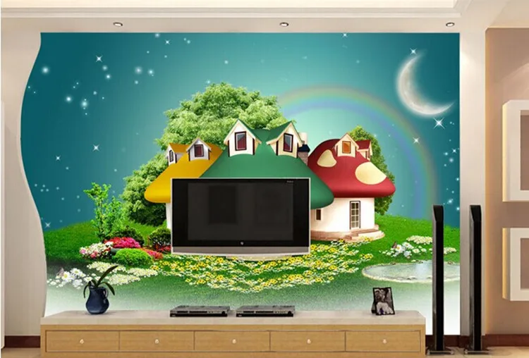 Пользовательские фотообои детская площадка фон обои мультфильм детская  комната спальня обои Super Mary | AliExpress