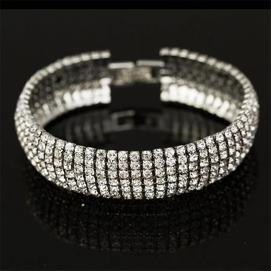 2019High quality Europe and America Roman bracelet female zircon crystal ring exquisite luxury fashion jewelry | Украшения и