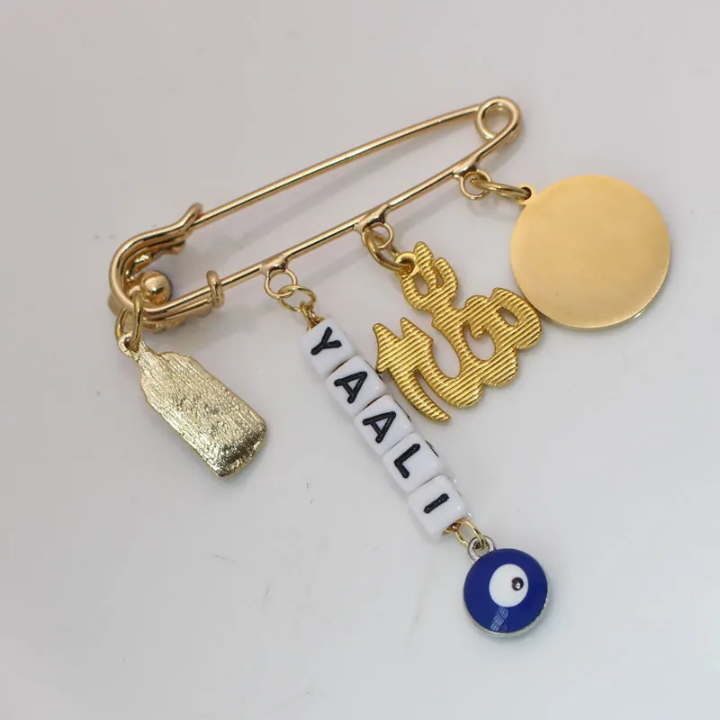 Мусульманский ислам аятуль КУРСИ Алла Турецкая Дурной глаз яали брошь из