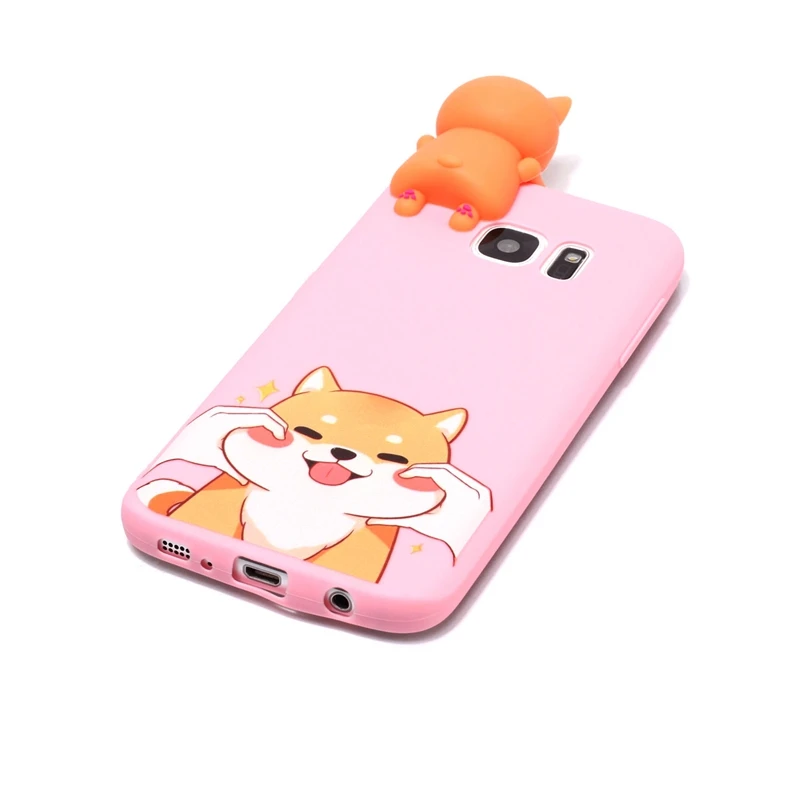 For Coque Samsung Galaxy S7 Case 3D Cartoon Toy Owl Panda Unicorn Cat Soft Silicon Back Cover |
