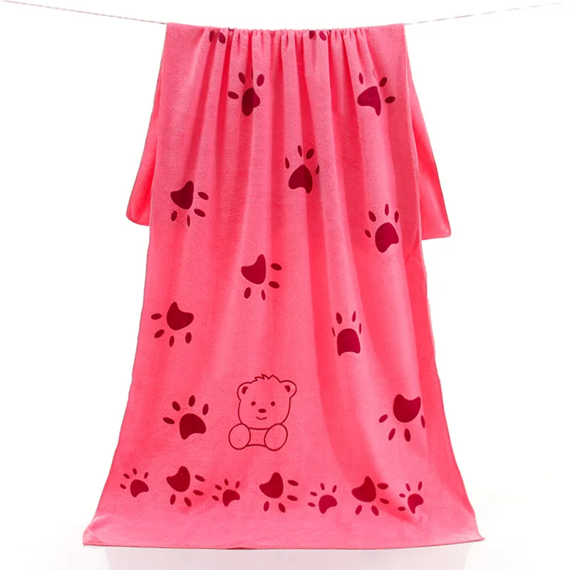 Red Bear 70x140 см новое полотенце из микрофибры с героями мультфильмов для детей Детское супер абсорбирующее банное полотенце для ванной комнаты для дома - Цвет: Red Bear
