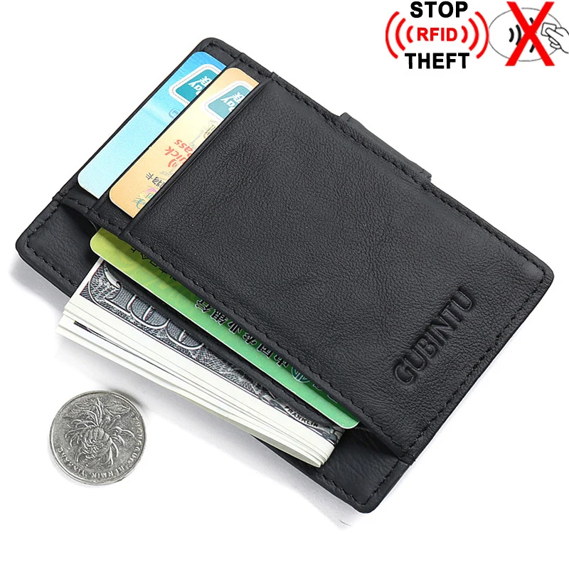 Международная торговля RFID-картами из натуральной кожи черный коричневый цвет