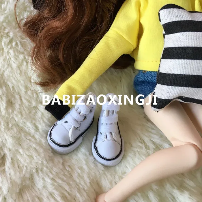 3 5 см мини кукольная обувь для Blyth 1/6 кукла азон Pullip Dal холщовые туфли кроссовки