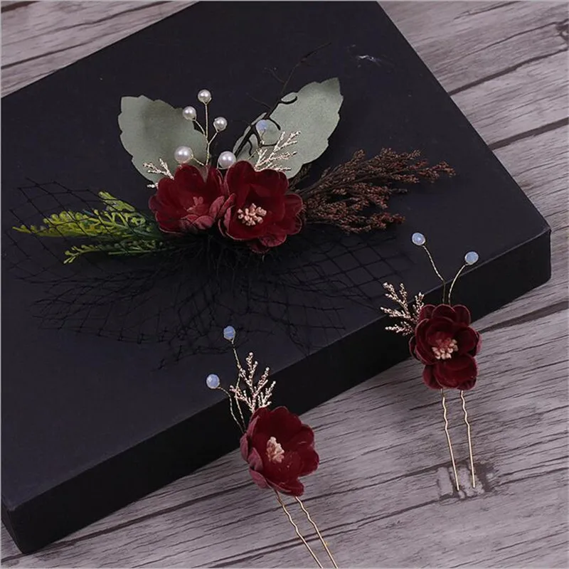 CC украшения для волос Тиара Свадебные аксессуары шт. 3 набор шпильки ручной