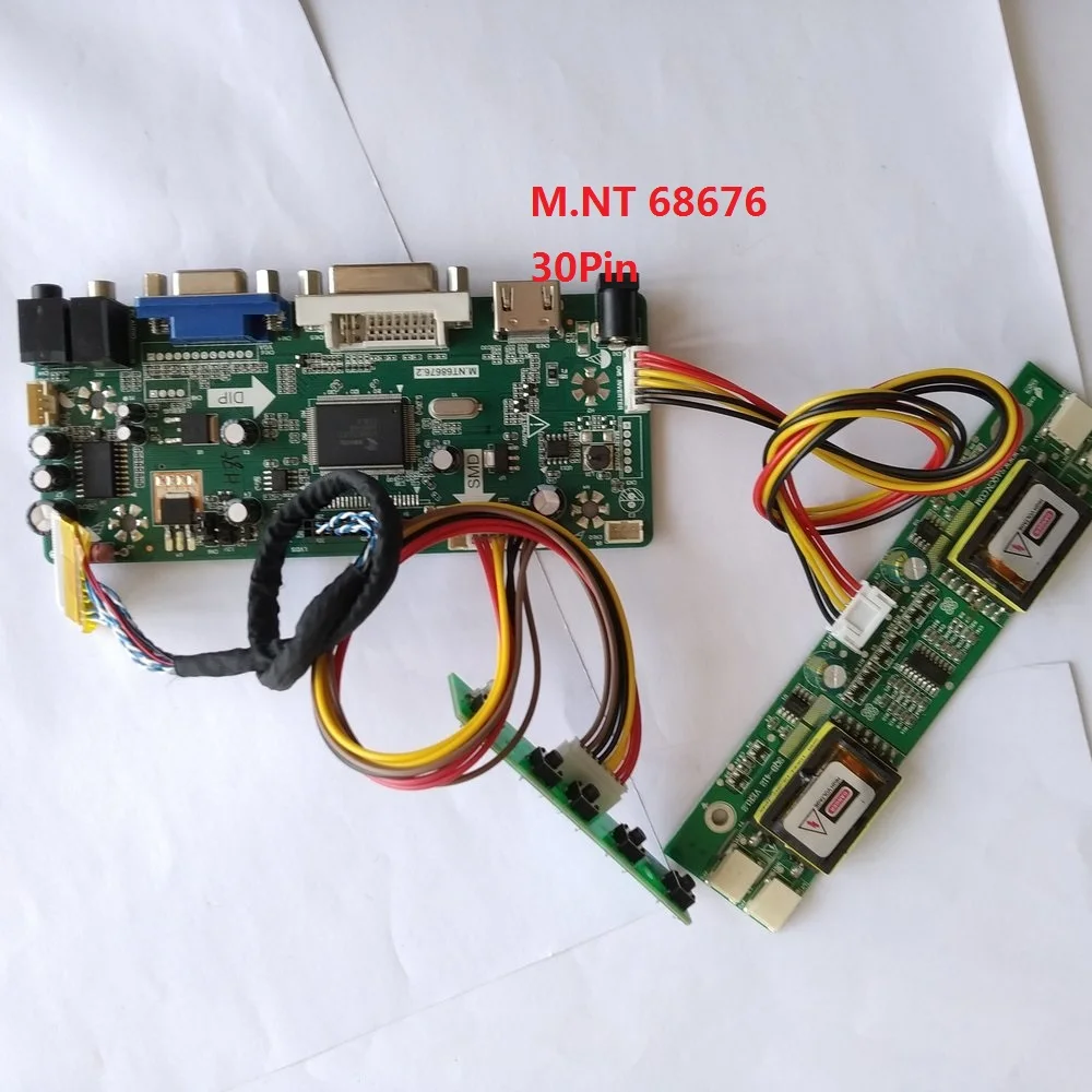 

kit for M190MWW1-201 Screen Panel LVDS 4 lamps Controller board 1440X900 19" HDMI Driver M.NT68676 DIY 30pin VGA DVI