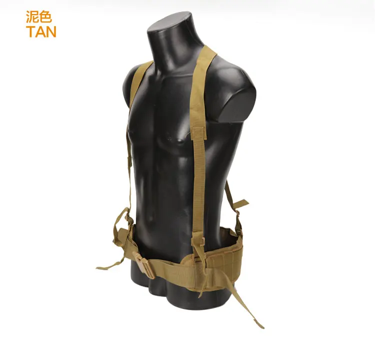 Тактический жилет MOLLE пояс с плечевым ремнем военный камуфляж CS мягкий страйкбол боевой пояс охотничий аксессуар