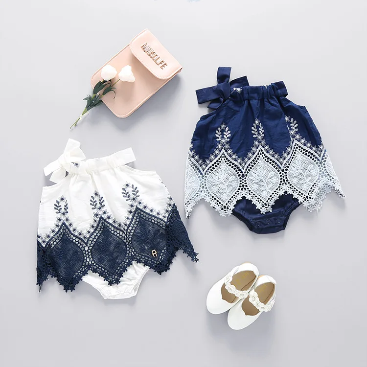 2017 г. Летняя одежда для маленьких девочек в Корейском стиле От 0 до 2 лет