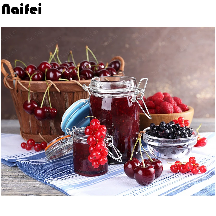 Набор для рукоделия алмазной вышивки крестом &quotНатюрморт/Еда/ягодный урожай&quot