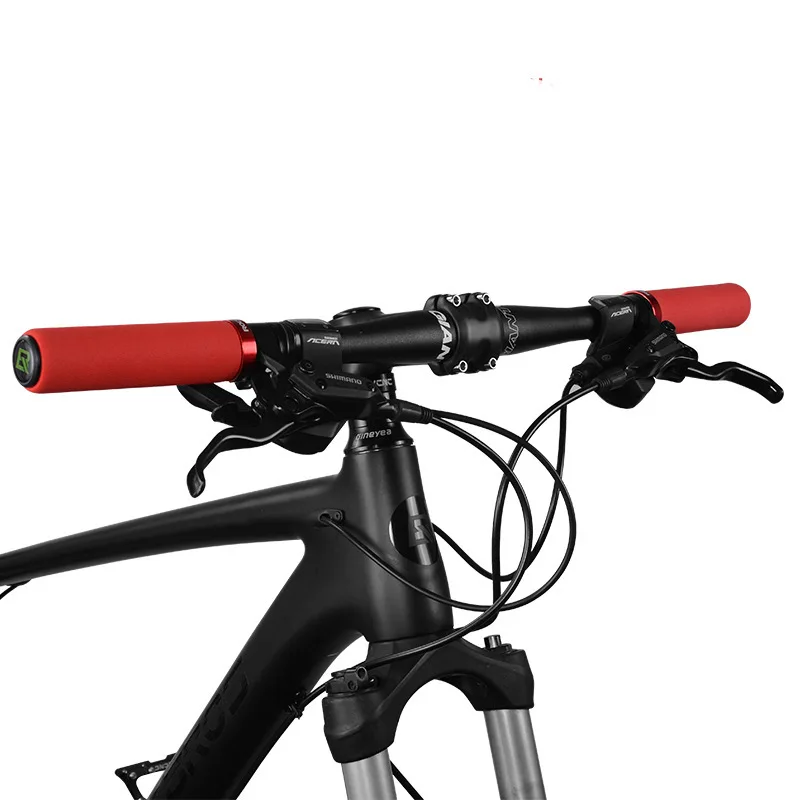 ROCKBROS Bicycle Grips MTB Silicone Sponge Handlebar Grips Anti-skid Shock-absorbing Soft Bike Grips Cycling Handlebar