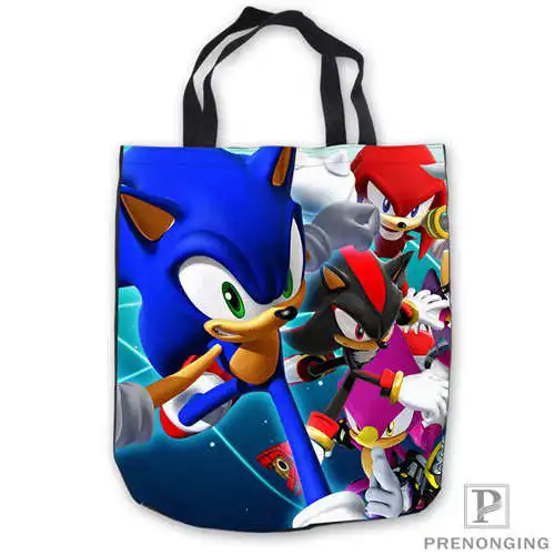 Пользовательские холст sonic and shadow Tote плеча хозяйственная сумка Повседневная