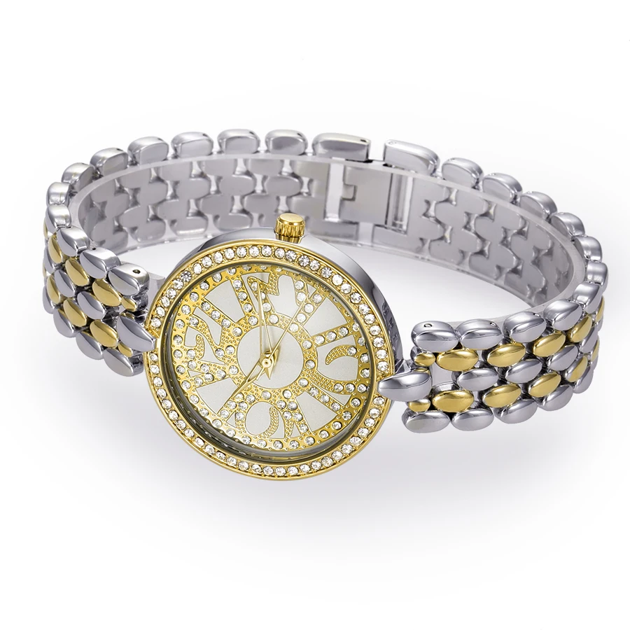 Женские наручные часы BELBI роскошные золотые с камнями модные повседневные