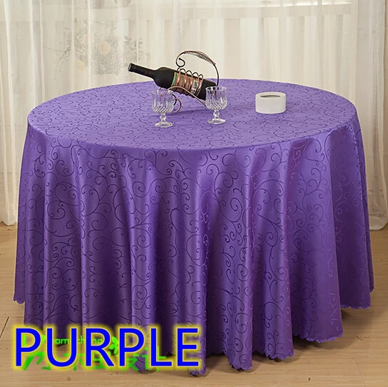 Фиолетовые жаккардовые круглые скатерти для вечеринок damask шаблон покрытие стола
