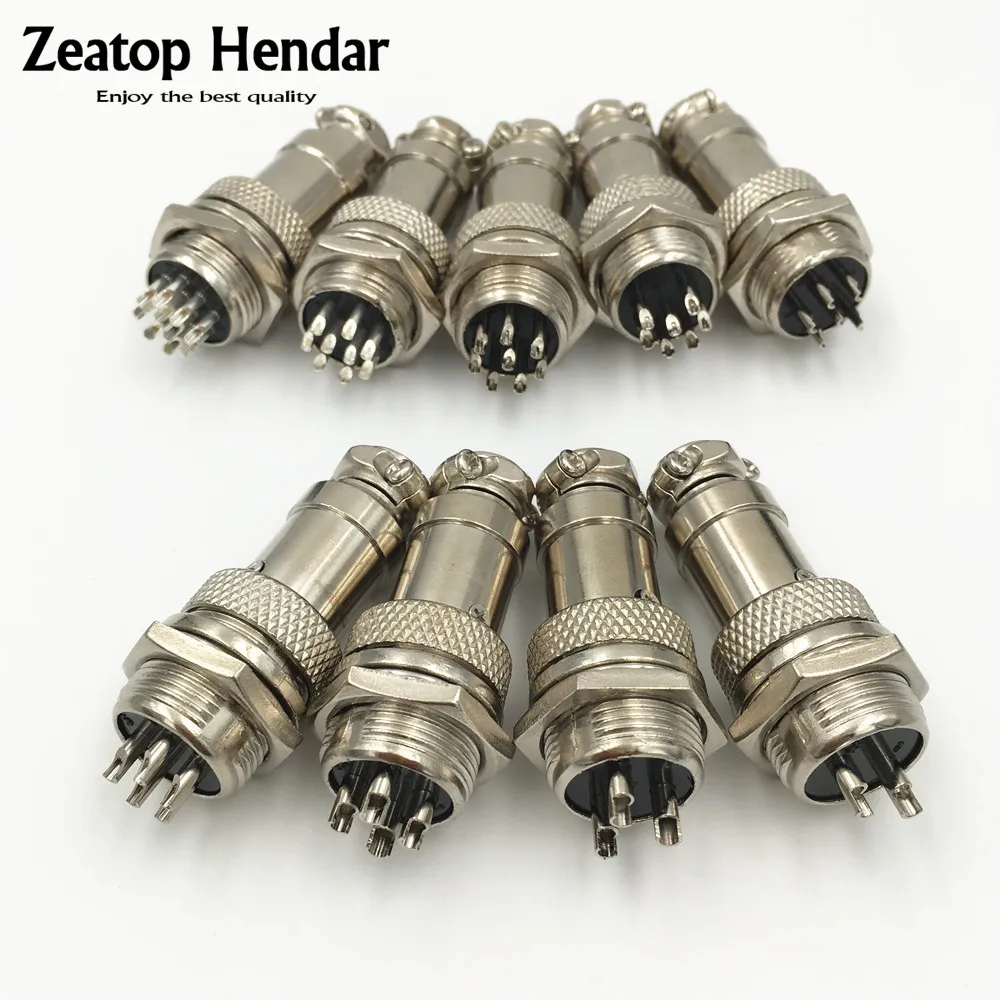 1 компл. GX16 XLR 16 мм 2 3 4 5 6 7 8 9 10 Pin гнездовой штекер мужской шасси Монтажная розетка авиационный разъем высокое качество