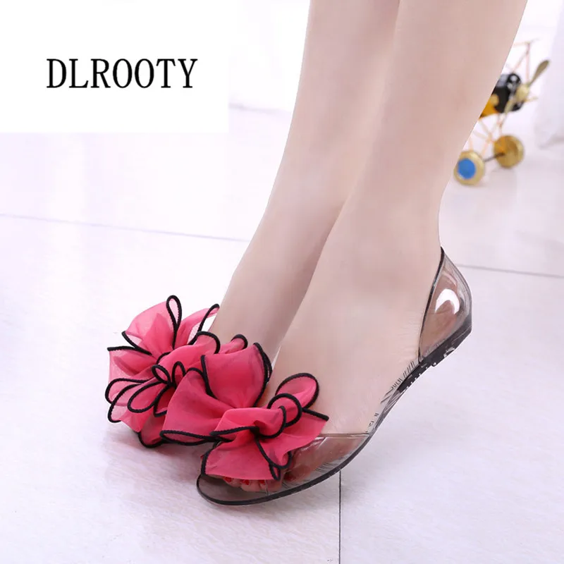 Женские босоножки прозрачная обувь Новинка 2018 года сезон лето модная пляжная с