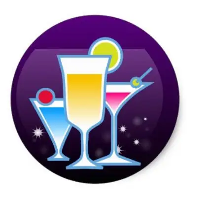 

1.5inch Cocktail Party Classic Round Sticker