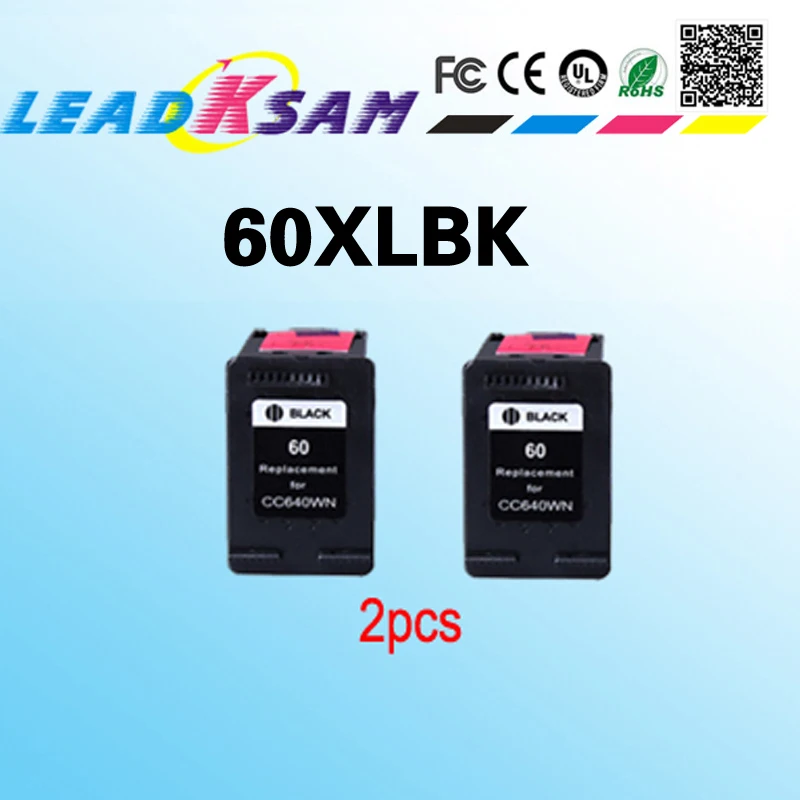 Картридж с черными чернилами для hp60 60xl Deskjet D2530 D2560 F4280 PhotoSmart C4600 C4680 2 шт. |
