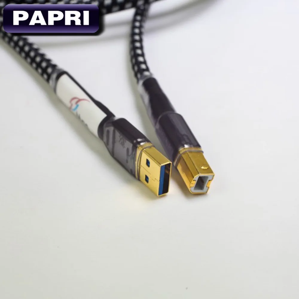 PAPRI MPS HD-770 разъем USB позолоченный штекер 99.9997% OCC+ посеребренный кабель для передачи данных аудио кабель провод HiFi для DAC PC