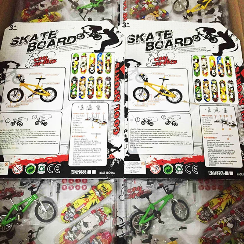 Mini 7 шт./компл. Пальчиковый скейтборд гриф и bmx велосипед игрушка для детей кататься на коньках доски скутер весело новинка подарок