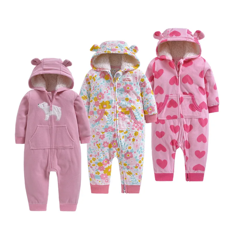 Комбинезоны для маленьких девочек и мальчиков Сезон осень зима Детские
