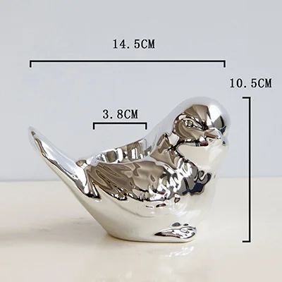 Silver PINNY скандинавский позолоченный подсвечник для птиц Серебристые керамические подсвечник для дома украшения аксессуары европейские украшения - Цвет: Silver