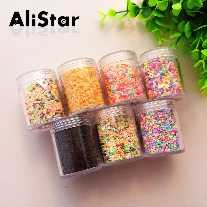 Полимерная глина разбрызгивает красочные поддельные фрукты сахар арахис