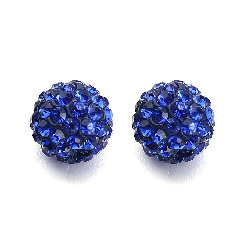 20pcs Round Micro Pave CZ Disco Ball Bead Rhinestone Crystal Space Beads 10mm Fit DIY Bracelet Necklace Jewelry Making Findings | Украшения