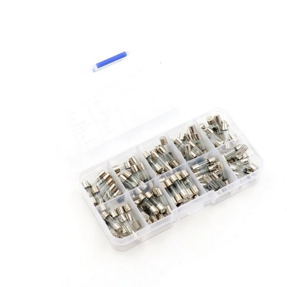 100pcs/Lot Glass Fuse Fast Blow 1A 2A 3A 4A 5A 6A 7A 10A 15A 20A 5mm x 20mm Tube Fuses Kit | Обустройство дома