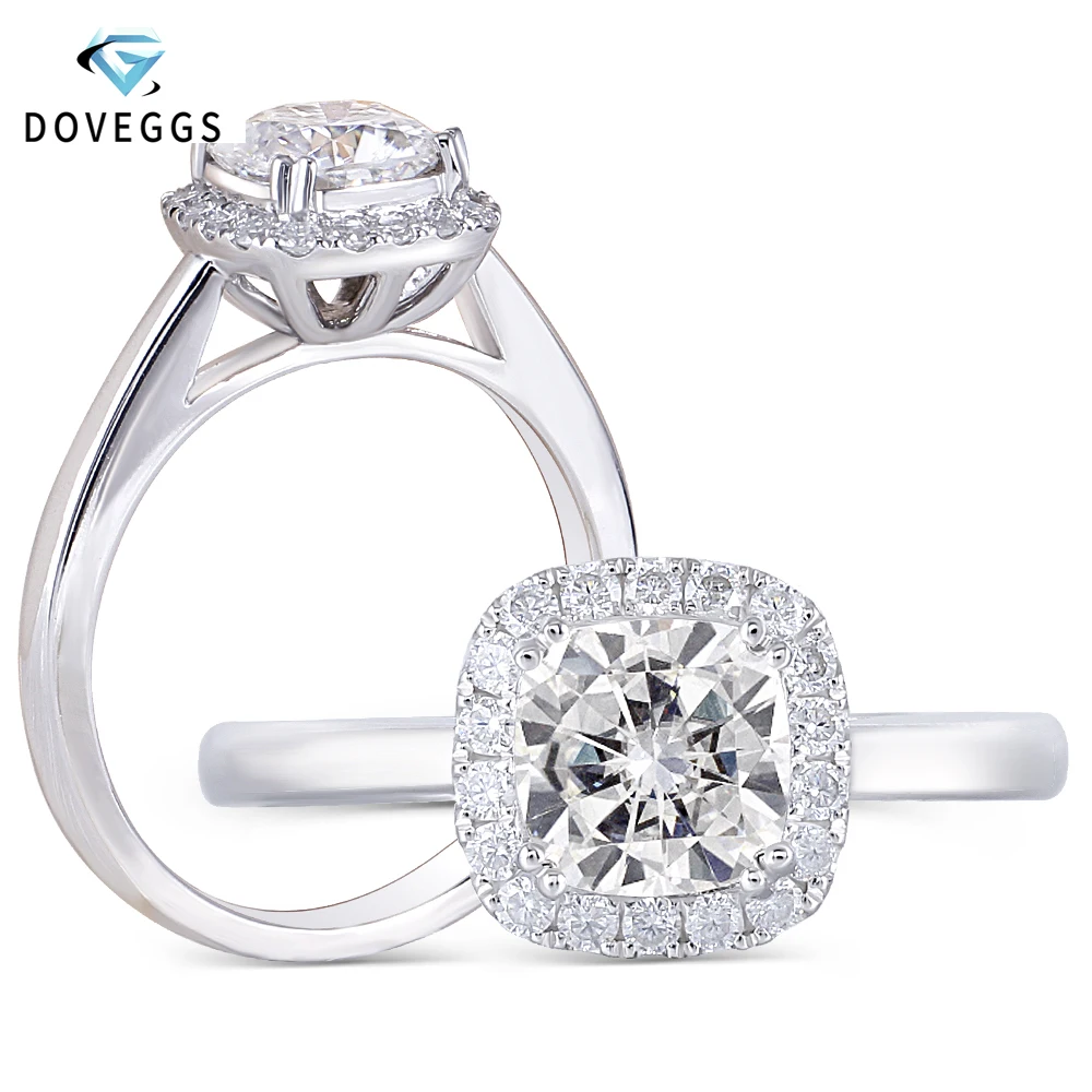 Кольцо обручальное DovEggs с муассанитом белое золото 10 к 1 карат 6 мм|Кольца| |