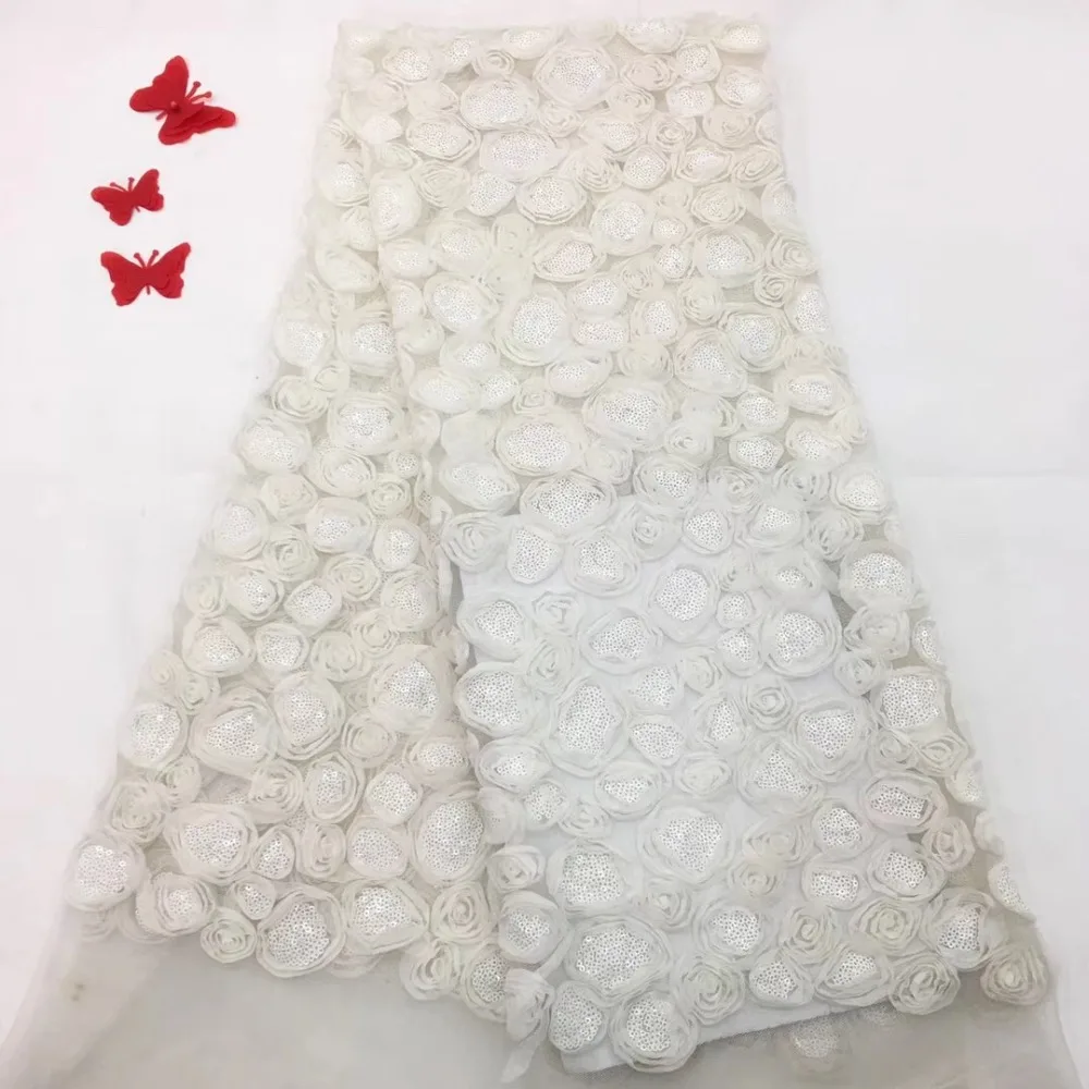 

Nigerian Lace Fabrics For Wedding 2018 African French Lace Fabric High Quality 3D Lace with beads ,Grey Lace Applique CHY987