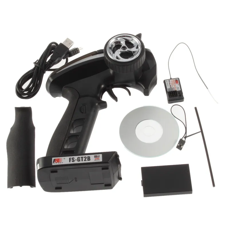 Flysky Newest FS GT2B 2 4G 3CH Gun RC Controller /w приемник USB кабель ручка обновленная модель GT2|fs
