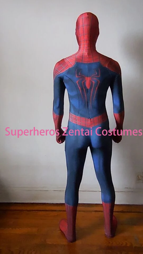 Костюм Человека паука TASM2 Zentai костюм для косплея с 3D принтом лайкры на