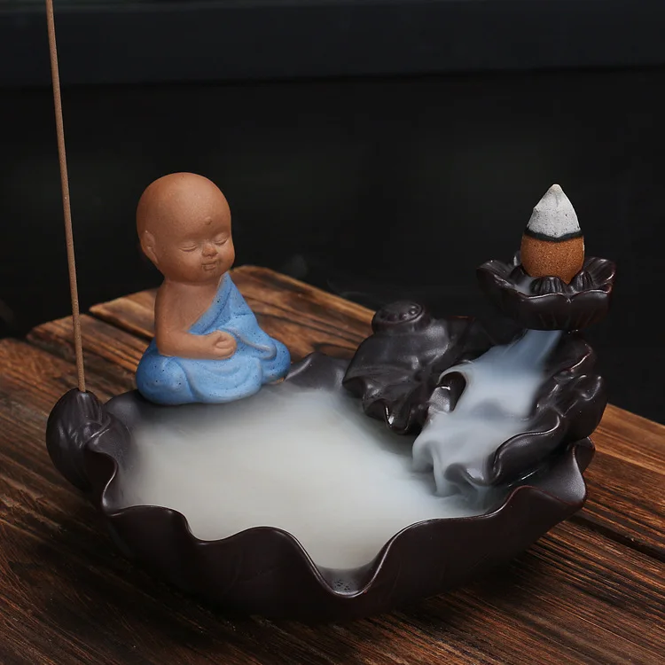 Домашний декор буддистская палочка для благовоний горелка маленький монах пуля