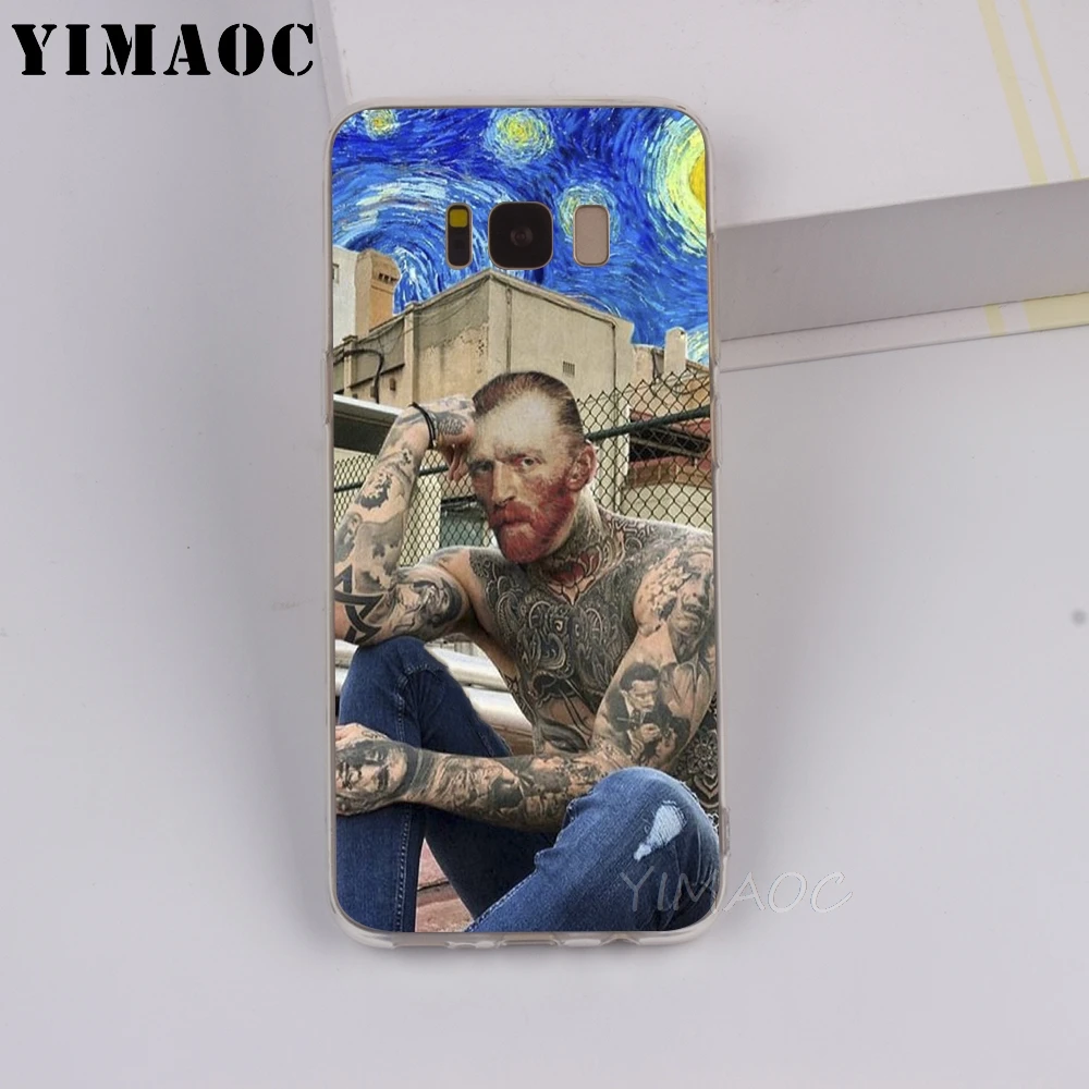 YIMAOC Vincent Willem van Gogh Soft Case for Galaxy j3 j5 j6 j7 A5 2016 2017 A6 A9 2018 Note 8 9 S7 edge S8 S9 S10 Plus S10e |