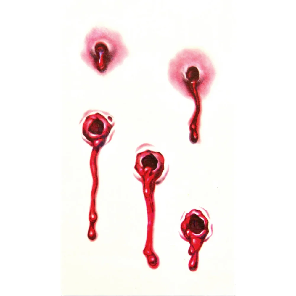 SURWISH 3pcs Halloween Waterproof Temporary Fake Terror Vampire Wound Scar Tattoo Sticker Blood Injury | Дом и сад
