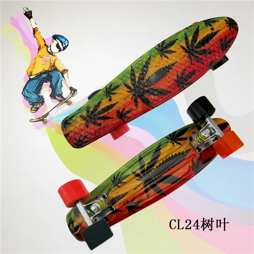 type 4 Красочные 2" Мини Скейт Пенни Доска для детей пластик Fishboard Cruiser завершенный Графический Ретро Скейтборд банан Patins - Цвет: type 4