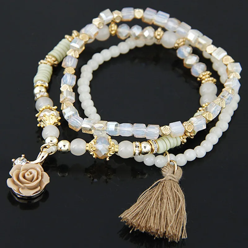 Браслеты Kymyad с кристаллами и камнями для женщин модные браслеты подвесками