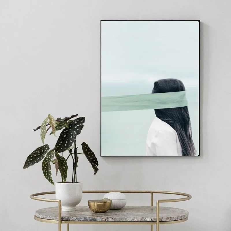 

Nordic Poster Art Character Landscape Canvas Paintings Green Plant Prints Modern Home Decoration Bedroom Modular Wall Pictures