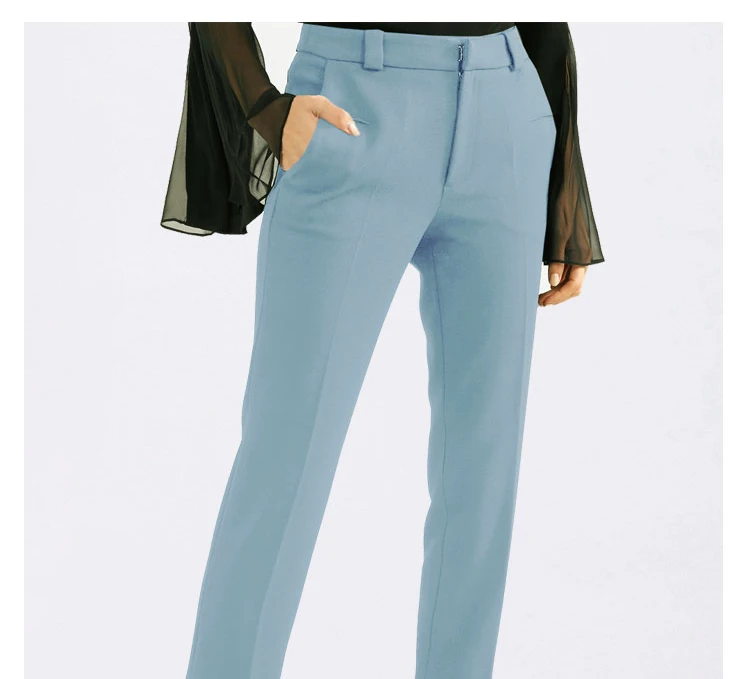 

2 piece blue Pant Suits Formal Ladies Office OL Uniform Designs Women elegant Business Work Wear Jacket with Trousers Sets